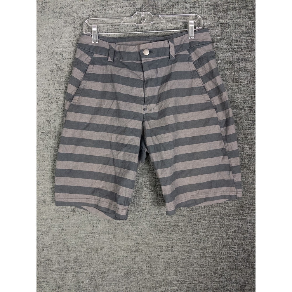 Lululemon Commission Shorts Mens M Striped 32" Athelisure Outdoor Casual Chino